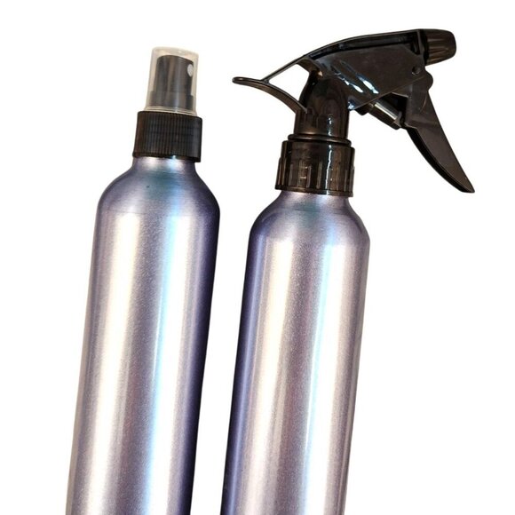 Aluminum Spray & Pump Bottles 2-Pack With Black Caps For Plant Garden Beauty Or - Picture 4 of 4